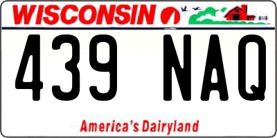 WI license plate 439NAQ