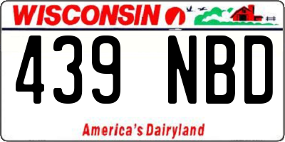 WI license plate 439NBD