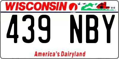 WI license plate 439NBY