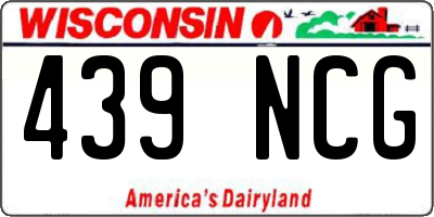 WI license plate 439NCG