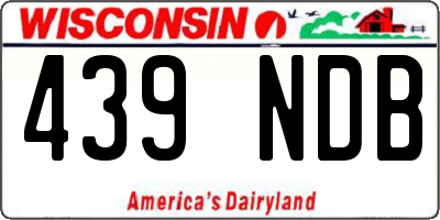 WI license plate 439NDB