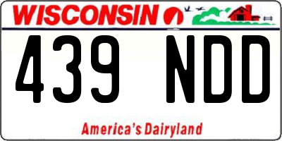 WI license plate 439NDD