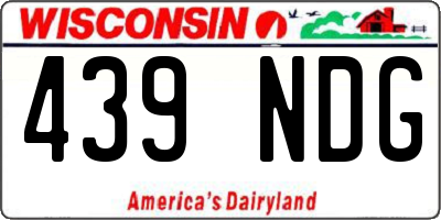 WI license plate 439NDG