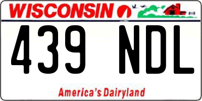 WI license plate 439NDL
