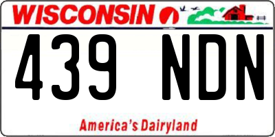 WI license plate 439NDN