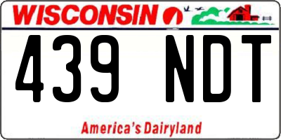 WI license plate 439NDT