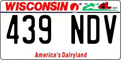 WI license plate 439NDV