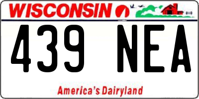 WI license plate 439NEA