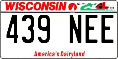 WI license plate 439NEE
