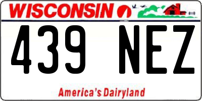 WI license plate 439NEZ