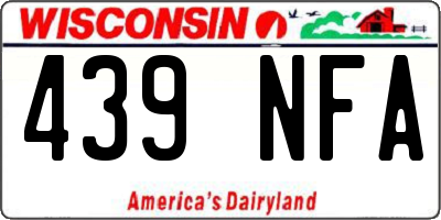 WI license plate 439NFA