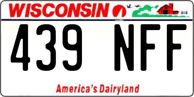 WI license plate 439NFF