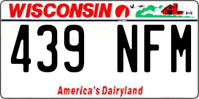 WI license plate 439NFM