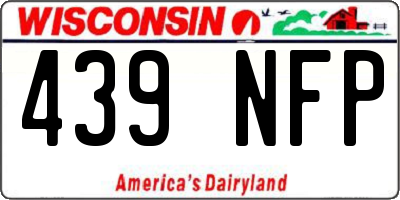WI license plate 439NFP
