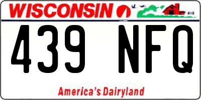 WI license plate 439NFQ