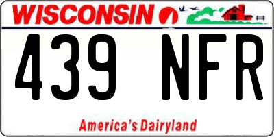 WI license plate 439NFR