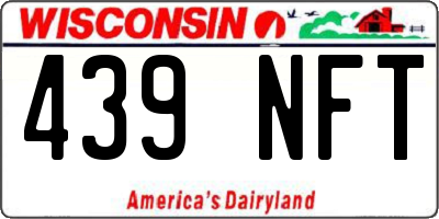 WI license plate 439NFT