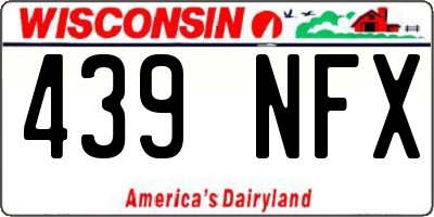 WI license plate 439NFX