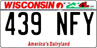 WI license plate 439NFY