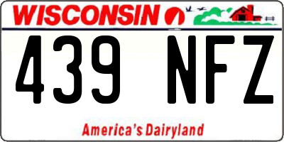 WI license plate 439NFZ