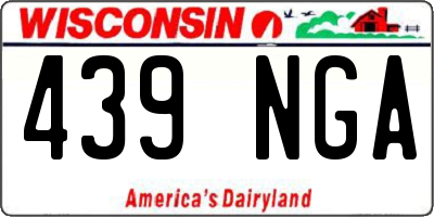 WI license plate 439NGA