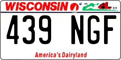WI license plate 439NGF