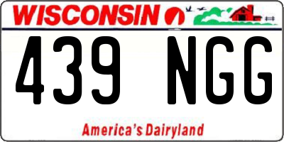 WI license plate 439NGG