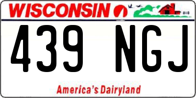WI license plate 439NGJ