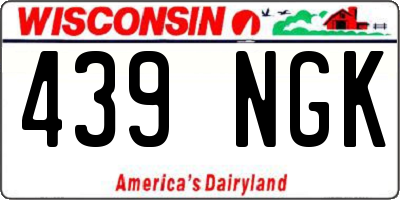 WI license plate 439NGK