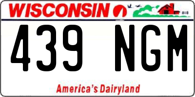 WI license plate 439NGM