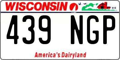 WI license plate 439NGP