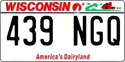 WI license plate 439NGQ