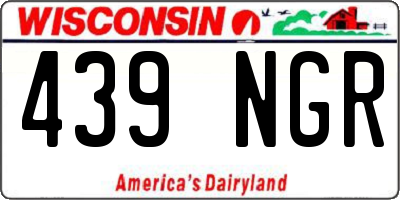 WI license plate 439NGR
