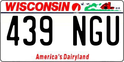 WI license plate 439NGU