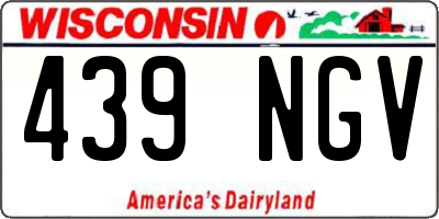 WI license plate 439NGV