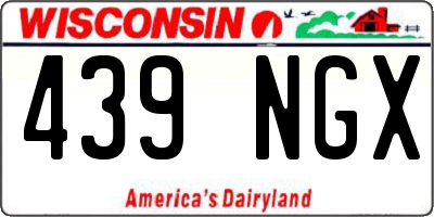 WI license plate 439NGX