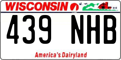 WI license plate 439NHB