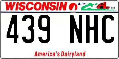 WI license plate 439NHC