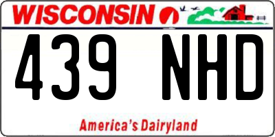 WI license plate 439NHD