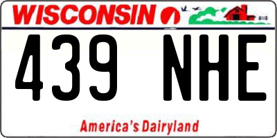 WI license plate 439NHE