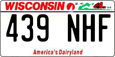 WI license plate 439NHF