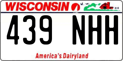 WI license plate 439NHH