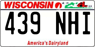 WI license plate 439NHI