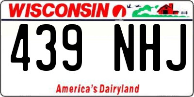 WI license plate 439NHJ