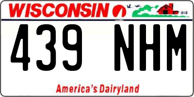 WI license plate 439NHM