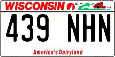 WI license plate 439NHN
