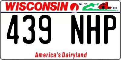 WI license plate 439NHP