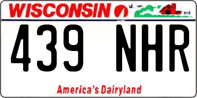 WI license plate 439NHR