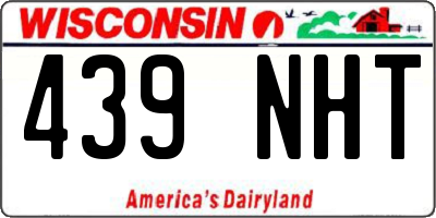 WI license plate 439NHT