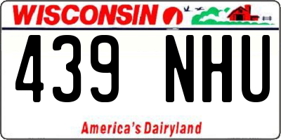 WI license plate 439NHU
